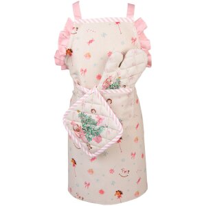 Manșoane pentru cuptor pentru copii Clayre & Eef, 12x21 cm, bej/rosu