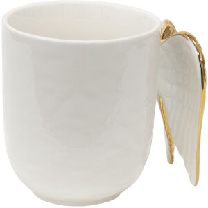 Clayre & Eef WINMU Becher 11x9x10 cm 350 ml Weiß