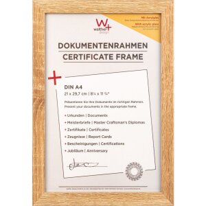 Walther Holzrahmen Fiorito 21x29,7 cm eiche hell Acrylglas