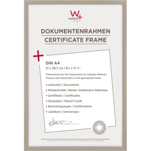 Walther New Lifestyle Kunststoffrahmen 21x29,7cm Grau A4...