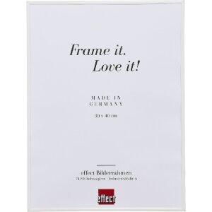Effect Kunststoffrahmen 45x60 cm weiß Klarglas...