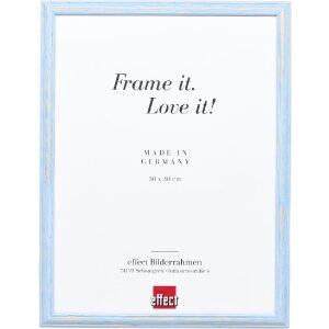 Effect Holzrahmen Profil 32 blau 50x65 cm Normalglas