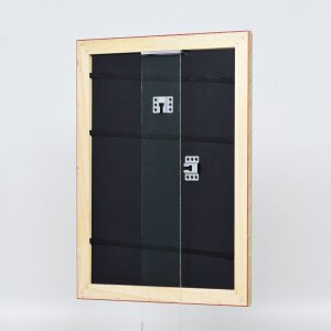 Effect Holz-Barockrahmen Profil 37 antiksilber 60x90 cm Normalglas