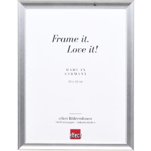 Effect Holzbilderrahmen Profil 41 Silber 28x35 cm Klarglas