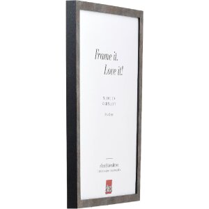 Ramă foto din lemn Profil 42, geam transparent, finisaj antracit 25x80 cm