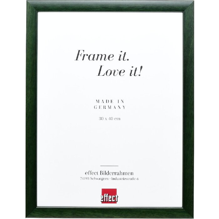 Rama foto din lemn Profil 43, tână verde, 30x30 cm, sticlă normală