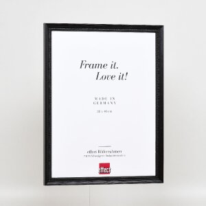 Rama foto din lemn Profil 48 neagră 40x60 cm cu sticlă transparentă