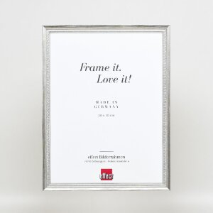 Effect Ramă Foto din Lemn Profil 48 Argintiu 10,5x14,8 cm Sticlă Transparentă