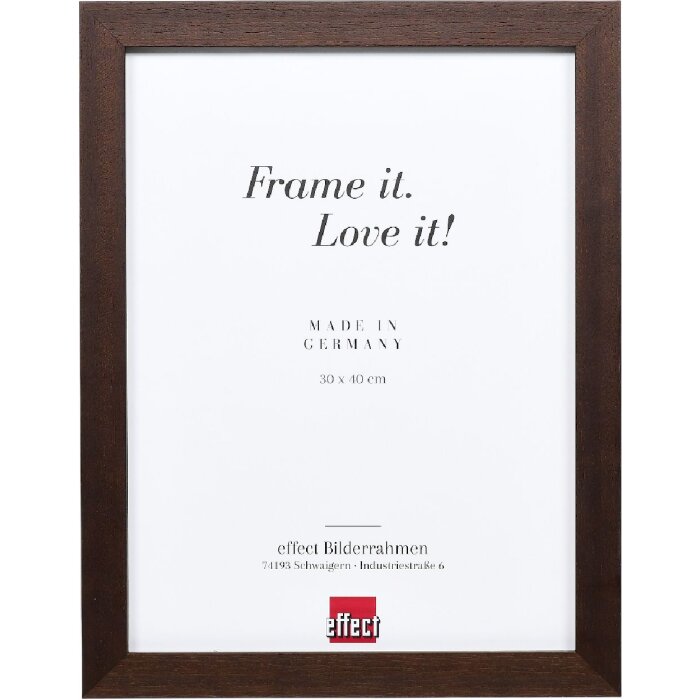 Effect Holz-Bilderrahmen Profil 52 dunkelbraun 21x28 cm Normalglas