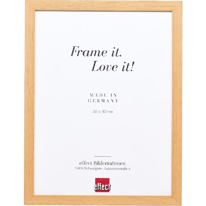 Rama foto din lemn masiv Profil 54 Eiche 30x45 cm, sticlă transparentă