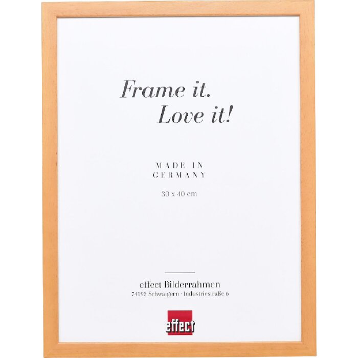 Rama foto din lemn Profil 58, deschis maro, 10,5x14,8 cm, cu sticlă transparentă