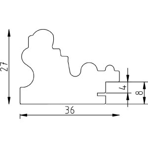 Effect Profil 63 ramă foto baroc maro 60x90 cm