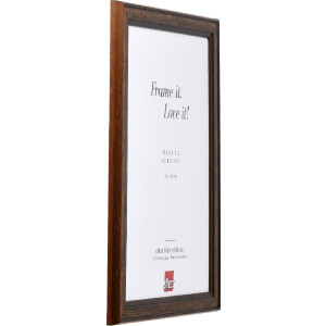 Effect Holzbilderrahmen Profil 64 braun 23x70 cm Klarglas 0640-2370-43