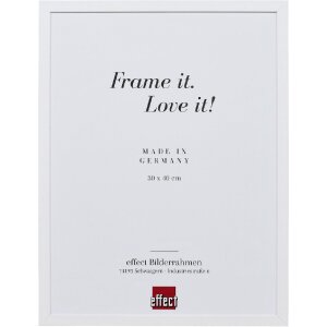 Effect Holzrahmen Profil 2330 weiß 50x50 cm Klarglas
