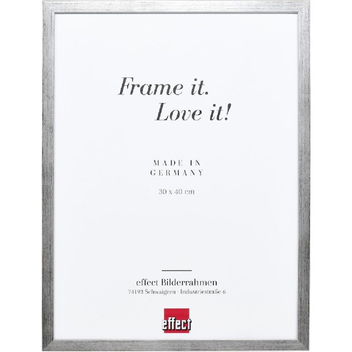 Ramă foto Effect Holzrahmen Profil Top S argintie 29,7x42 cm sticlă normală