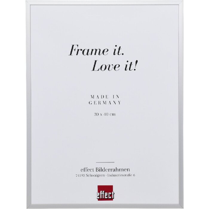 Ramă foto din aluminiu Serie 2 argintie B1, protecție la incendiu 24x30 cm, sticlă transparentă