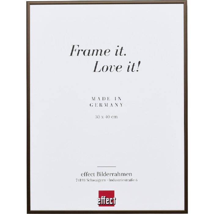 Rama foto din aluminiu cu efect Quadro 18x27 cm bronz sticlă antireflex