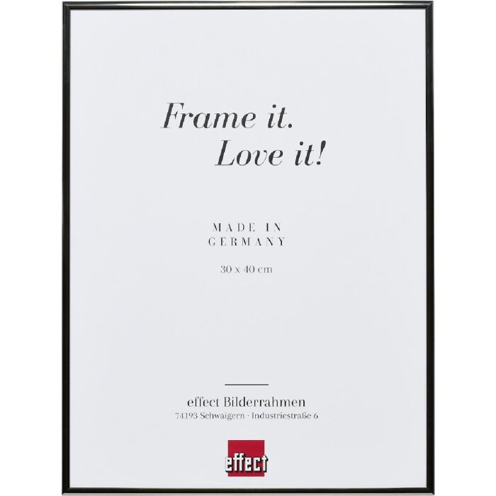 Effect Aluminium-Bilderrahmen Quadro 50x60 cm Antiksilber Antireflexglas