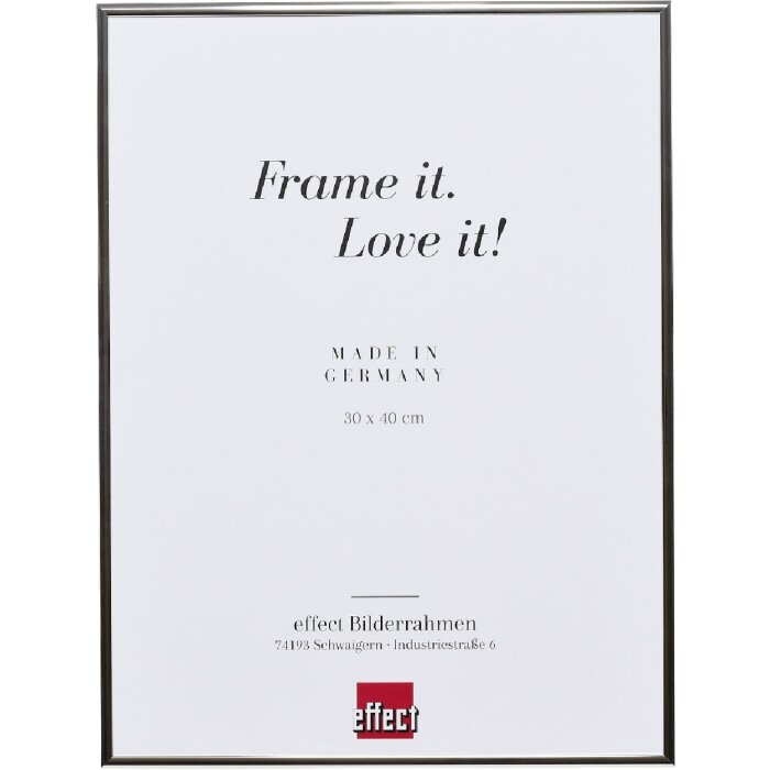 Rama pentru tablouri din aluminiu cu efect Quadro 50x75 cm argintiu lucios cu sticlă anti-reflexivă