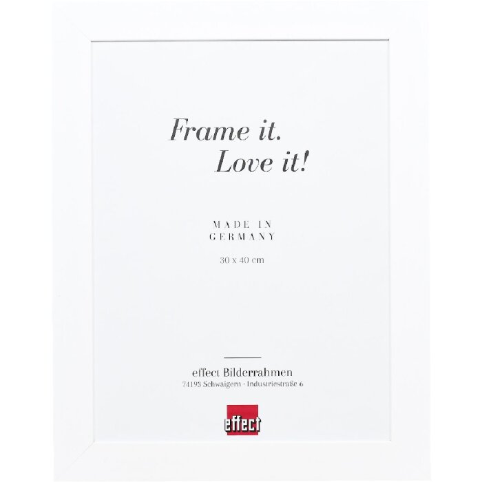 Ramă foto din lemn masiv Profil 30 albă 62x93 cm, cu sticlă antireflex