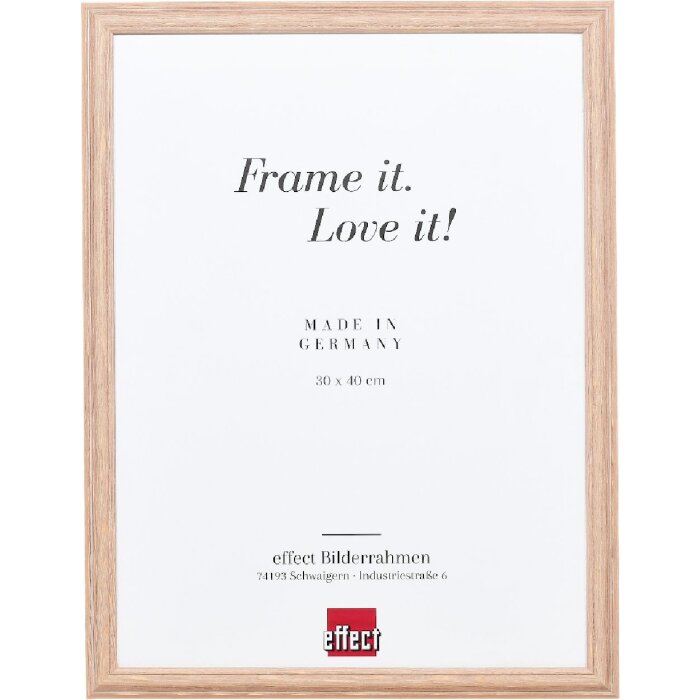 Effect Holzrahmen Profil 32 hellbraun 9x13 cm Antireflexglas