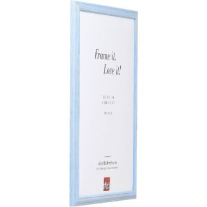 Effect Holzrahmen Profil 32 blau 13x18 cm Antireflexglas