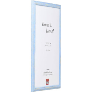 Effect Holzrahmen Profil 32 blau 30x45 cm Antireflexglas