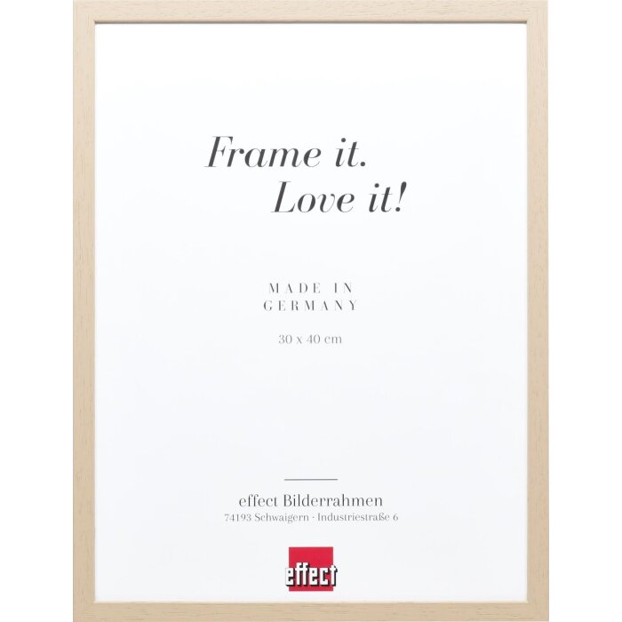 Effect Holzrahmen Profil 35 hellbraun 18x27 cm Antireflexglas