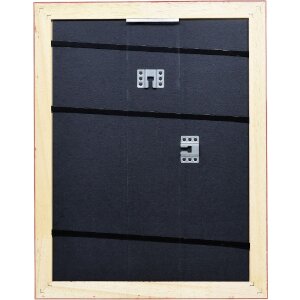 Efect cadru baroc din lemn profil 37 argint antic 25x70 cm sticlă antireflex