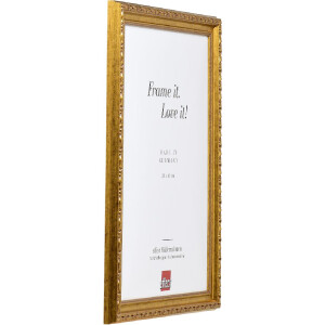 Efect cadru baroc din lemn profil 37 aur antic 45x80 cm sticlă anti-reflexivă