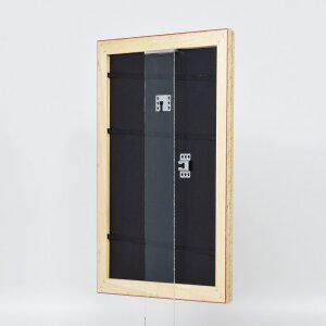 Effect Holz-Barockrahmen Profil 37 antiksilber 50x50 cm Antireflexglas