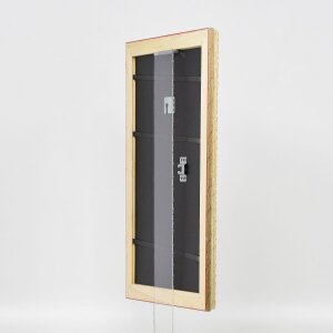 Effect Holz-Barockrahmen Profil 37 antiksilber 60x60 cm mit Antireflexglas