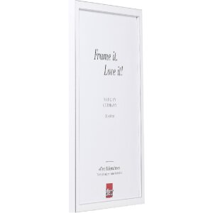 Effect Massivholz Bilderrahmen Profil 39 weiß 70x70 cm Antireflexglas