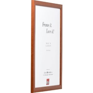 Râmă foto din lemn Profil 43 maro 21x28 cm cu sticlă antireflex