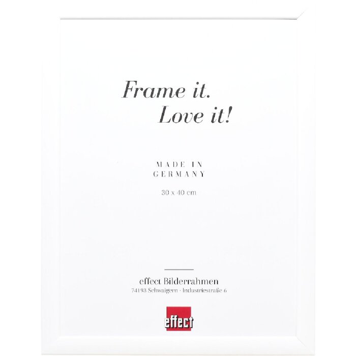 Răma foto din lemn Profil 43 albă lucioasă 45x60 cm