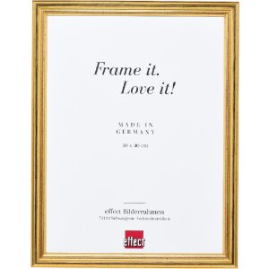 Effect Holzrahmen Profil 44 gold 45x80 cm Antireflexglas