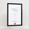 Effect Holzrahmen Profil 48 schwarz 25x30 cm Antireflexglas