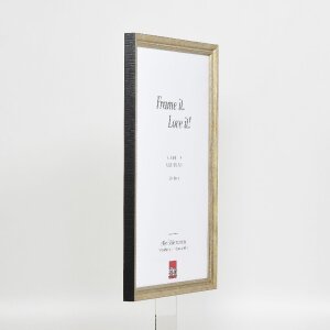 Effect Holzrahmen Profil 48 gold 25x50 cm Antireflexglas