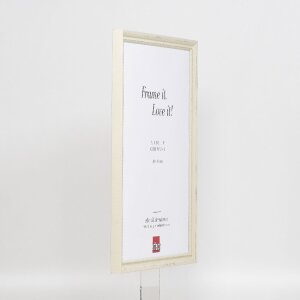 Effect Holzrahmen Profil 48 weiß 25x50 cm Antireflexglas