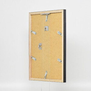 Ramă foto din lemn Profil 48 argint 28x35 cm cu sticlă antireflex