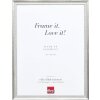 Effect Holzrahmen Profil 48 silber 35x50 cm Antireflexglas