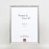 Effect Holzrahmen Profil 48 silber 35x50 cm Antireflexglas