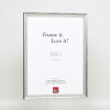 Effect Holzrahmen Profil 48 silber 50x60 cm Antireflexglas