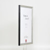 Effect Holzrahmen Profil 48 silber 50x60 cm Antireflexglas