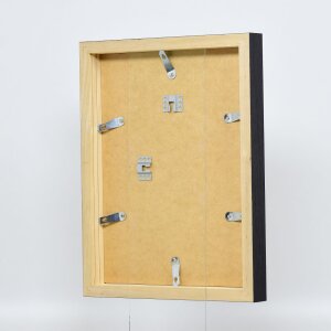 Effect Holz Bilderrahmen Profil 55 schwarz 45x60 cm Antireflexglas