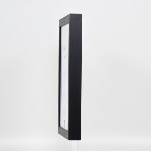 Effect Holz-Bilderrahmen Profil 55 schwarz 50x50 cm Antireflexglas