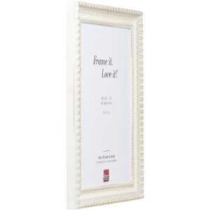 Rama foto Profil 56 din lemn masiv 30x30 cm albă cu sticlă antireflex