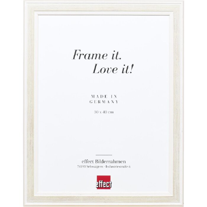 Effect Holz Ramă Foto Profil 64 albă 40x60 cm cu Sticlă Antireflex