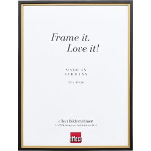 Effect Holz-Bilderrahmen Profil 69 gold 30x45 cm mit...