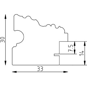 effect Profil 75 ramă foto baroc auriu 59,4x84,1 cm